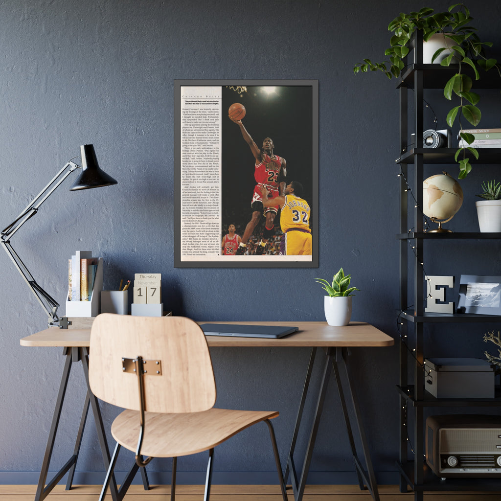Michael Jordan (1991 NBA Finals) Framed High-Resolution Preservation Print