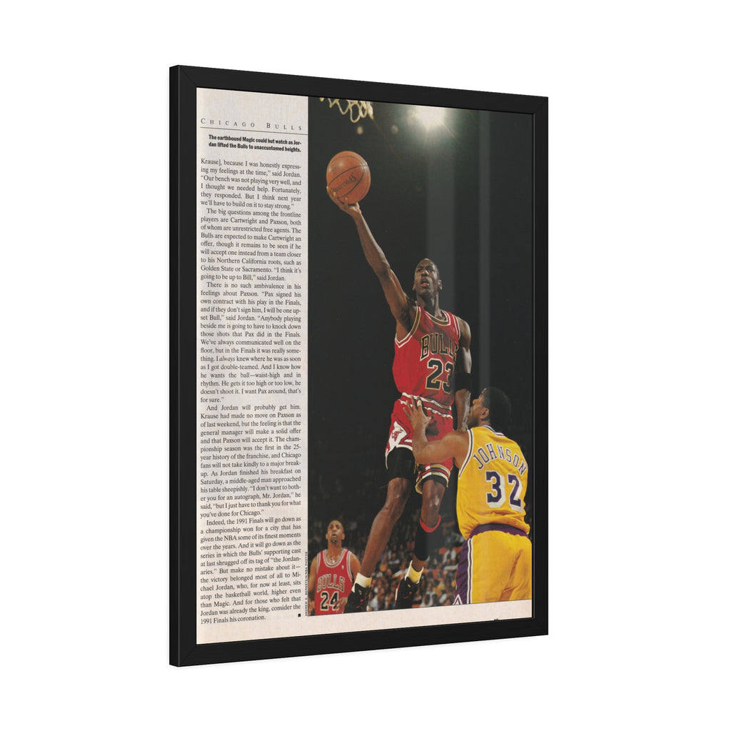 Michael Jordan (1991 NBA Finals) Framed High-Resolution Preservation Print